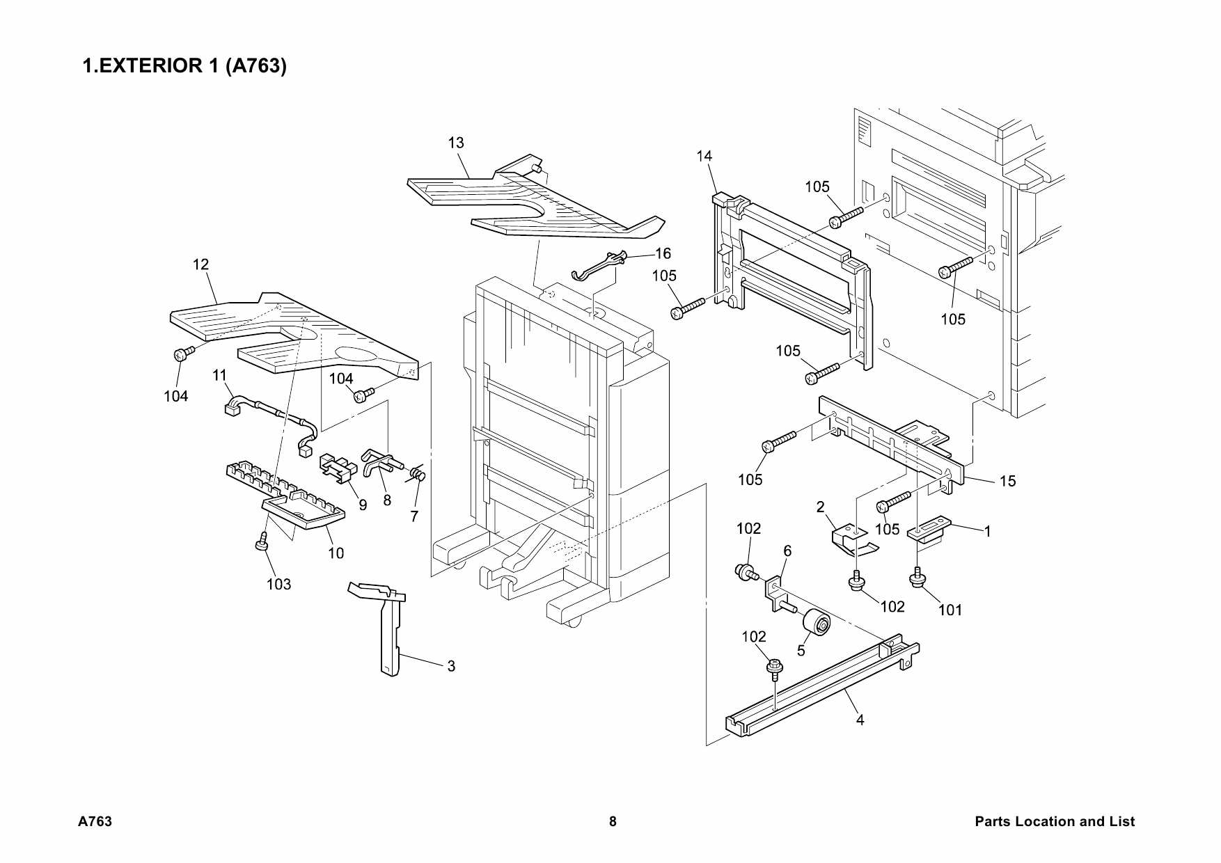 RICOH Options A763 BOOKLET-FINISHER Parts Catalog PDF download-5